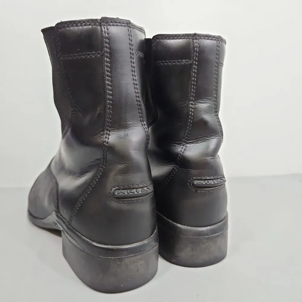 Women’s Ariat Scout Zip Paddock Boot Size 9.5 B EU 41 Black Leather